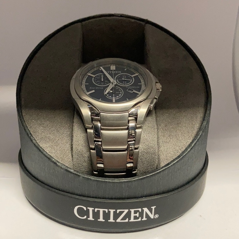 Citizen titanium eco drive chronograph watch